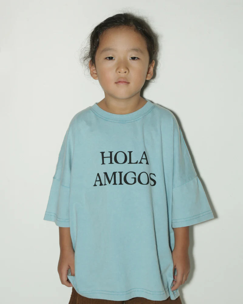 summer and storm hola amigos tee - washed blue (pre order)