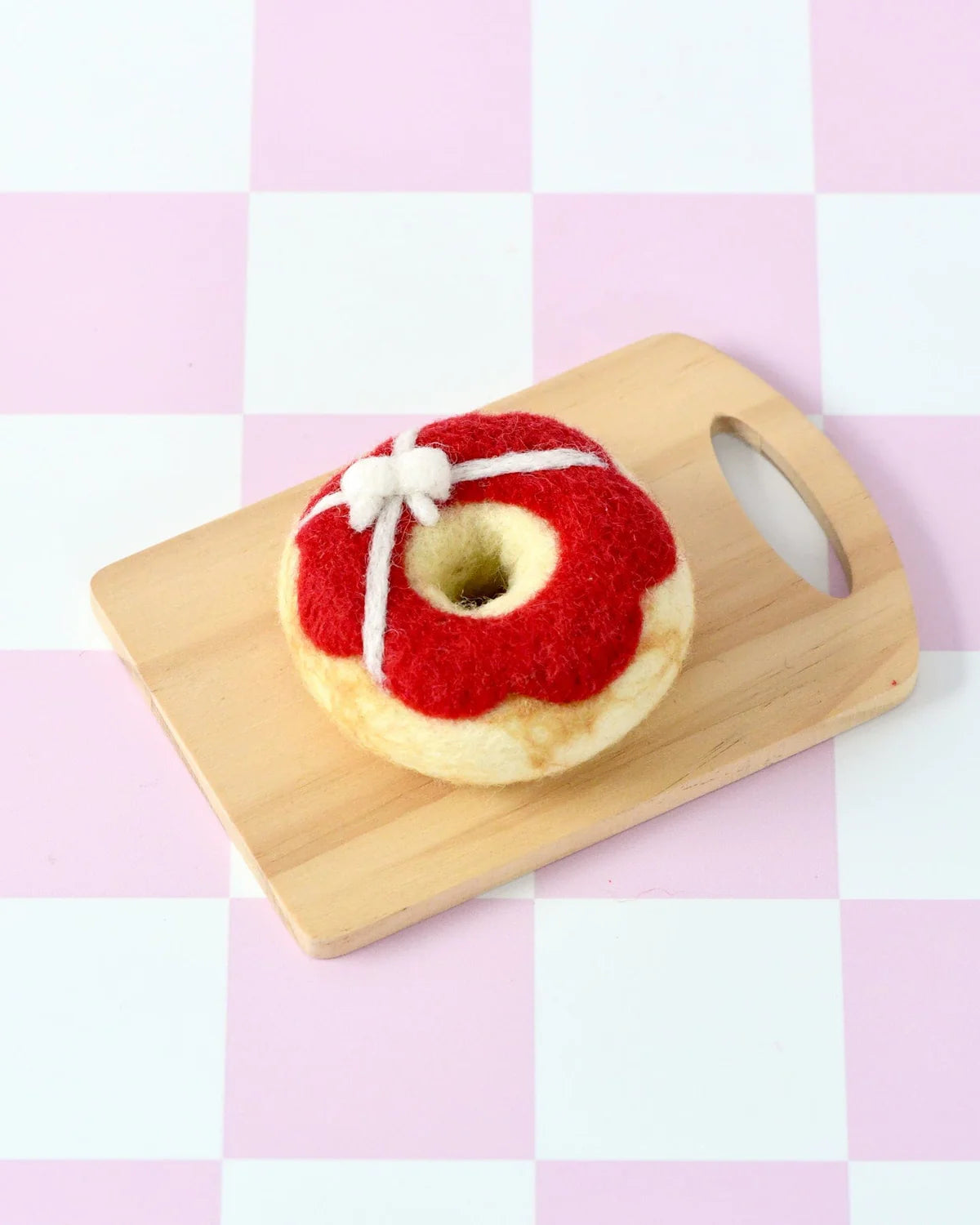 tara treasures felt christmas donut - red present icing