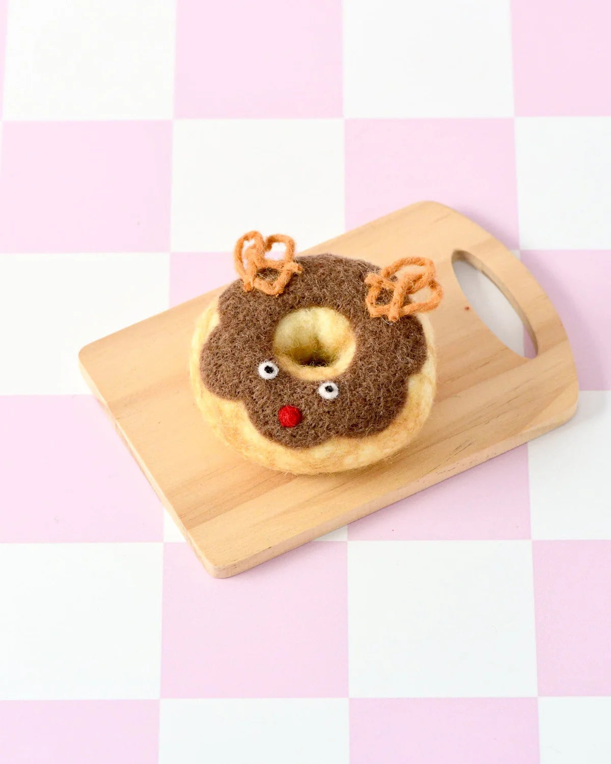 tara treasures felt christmas donut - reindeer donut