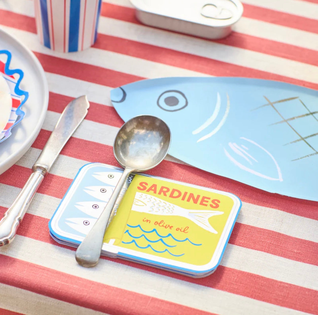 meri meri tin sardine napkins (pack of 16)