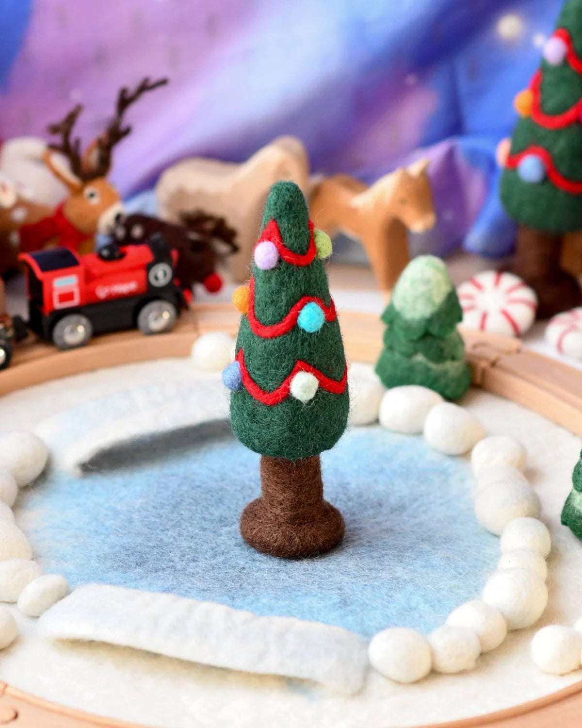 tara treasures felt christmas tree with dots