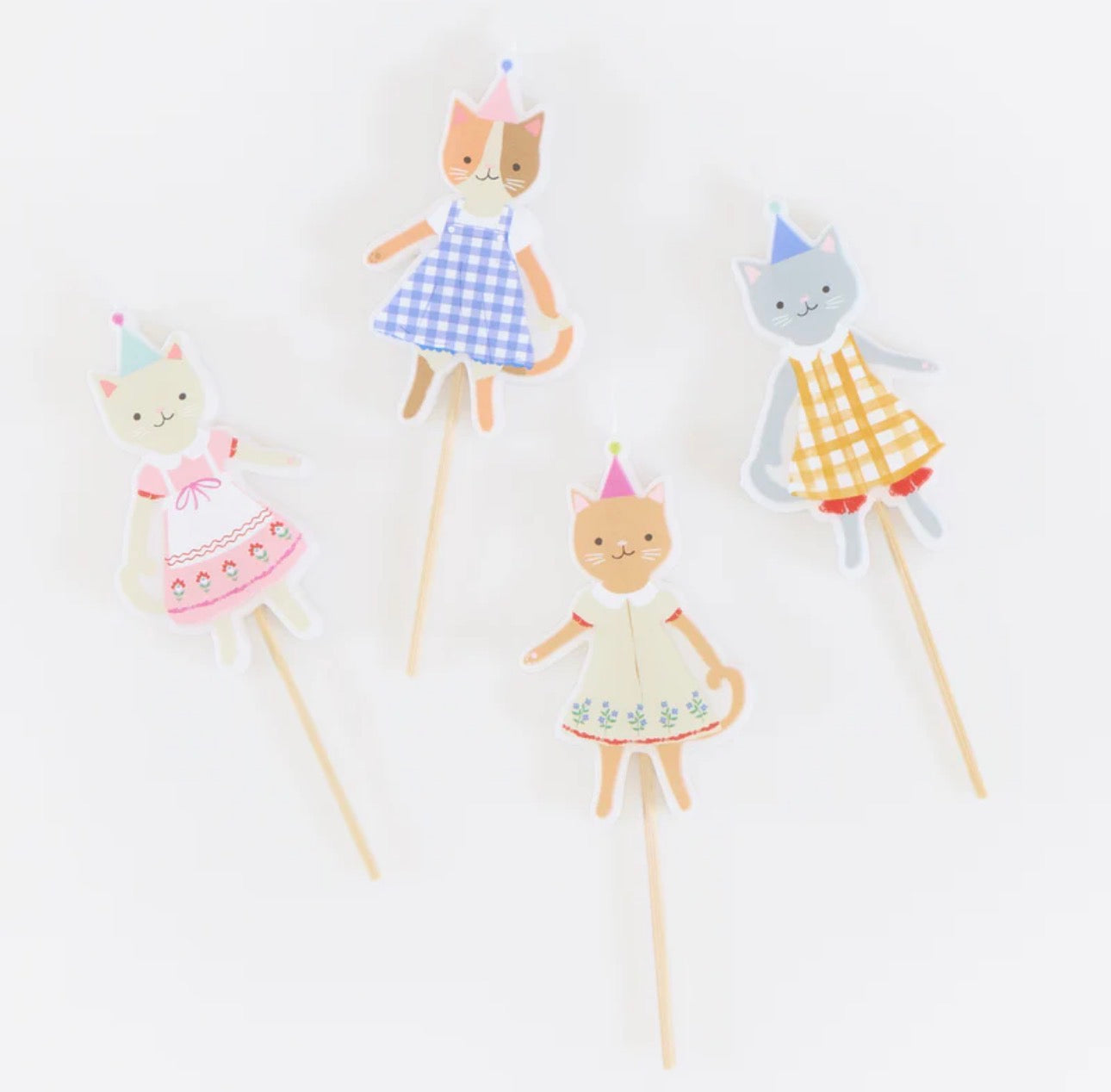 meri meri kitten club candles (pack of 4)
