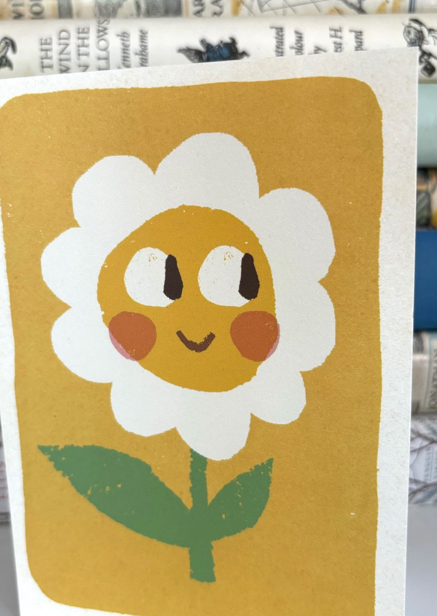 florence fry happy yellow daisy card