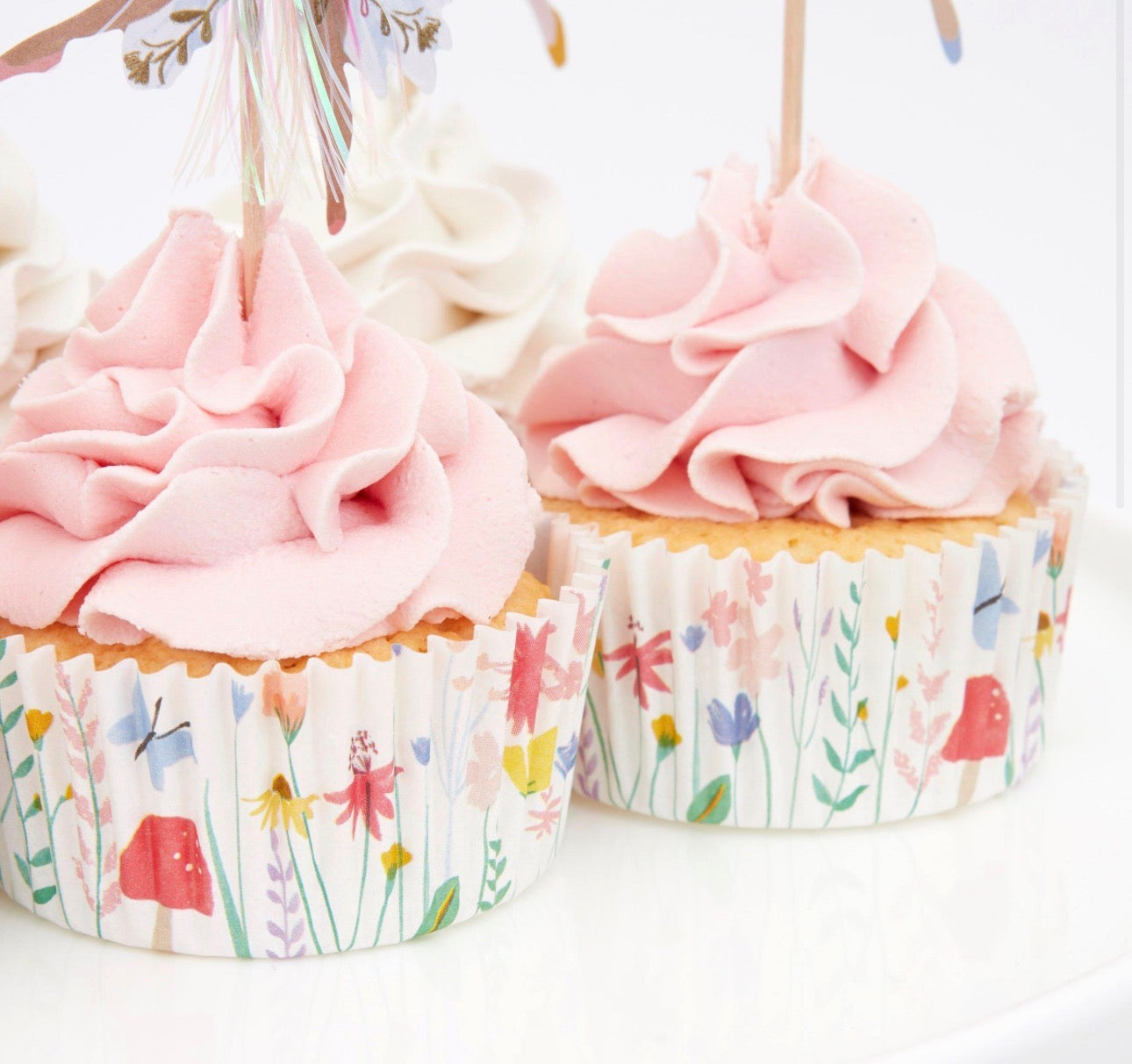 meri meri fairy cupcake kit (pack of 24 toppers in 6 designs)