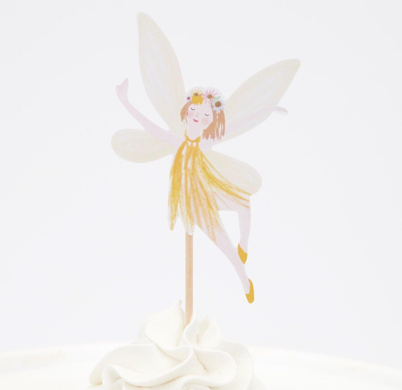 meri meri fairy cupcake kit (pack of 24 toppers in 6 designs)
