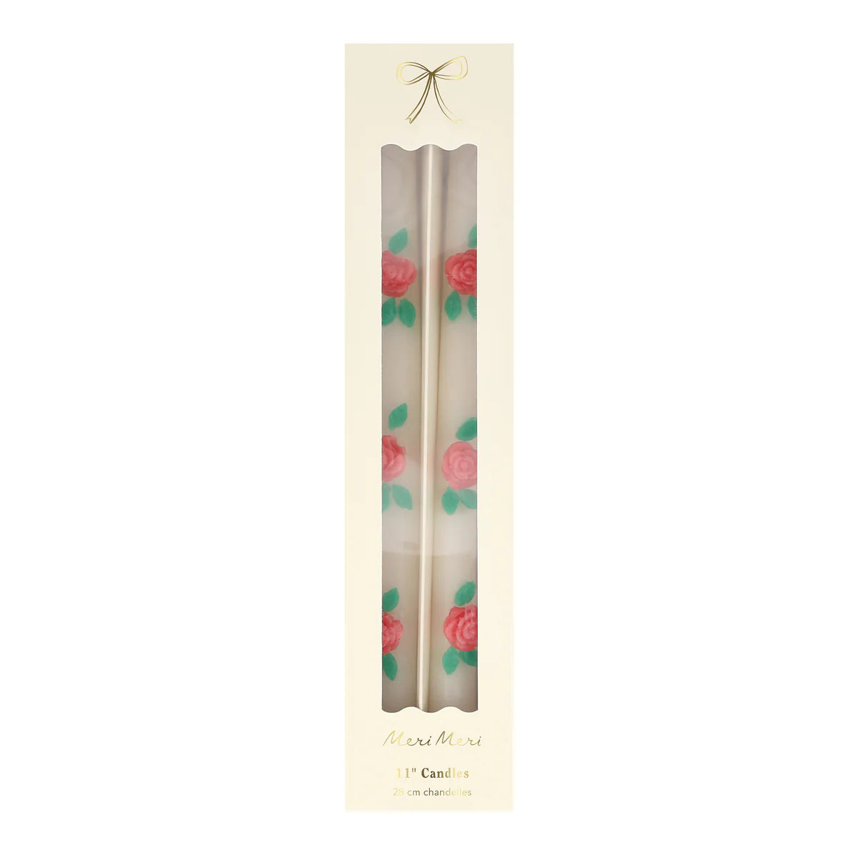 meri meri rose taper candles (pack of 2)