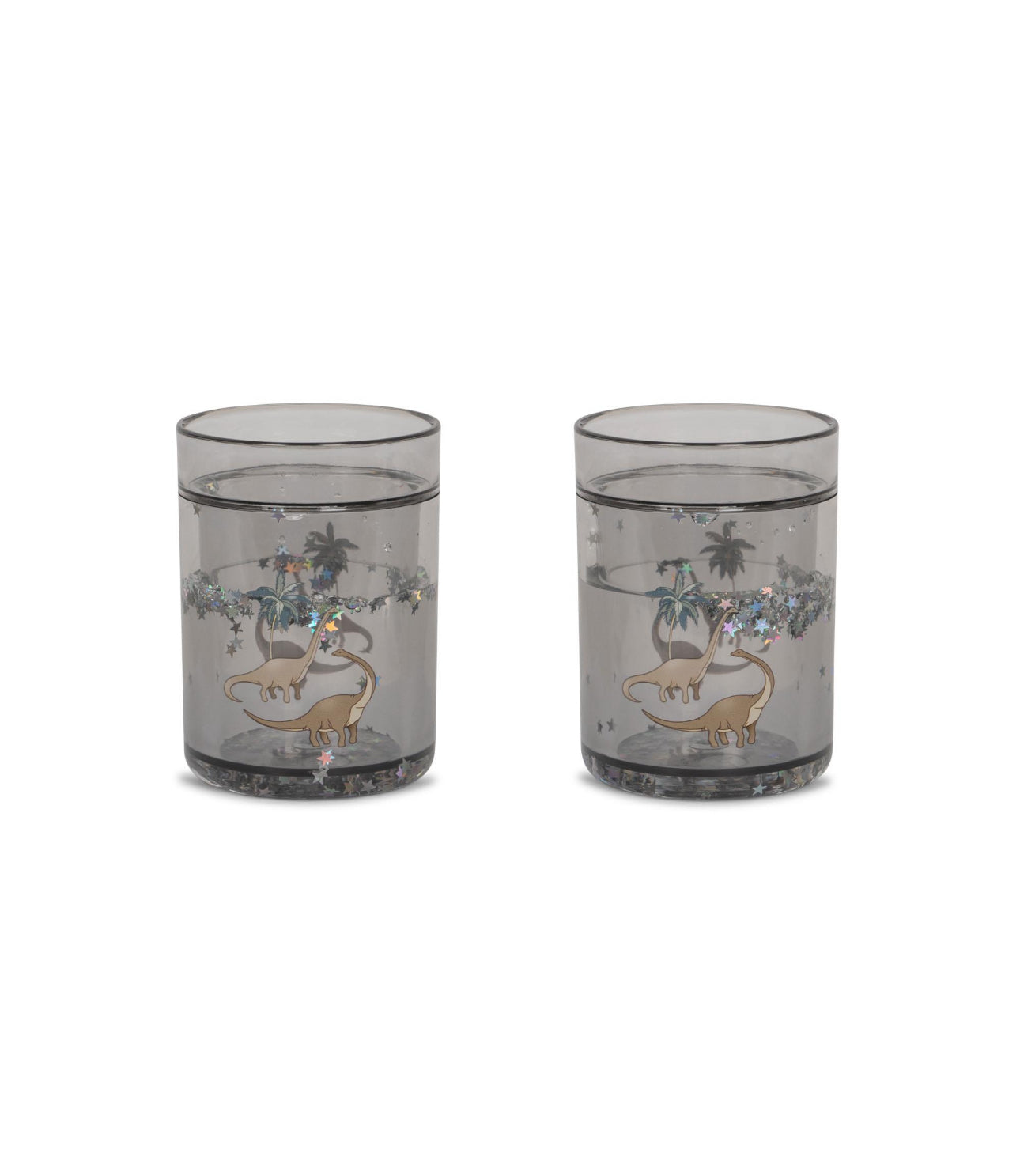 konges slojd 2 pack glitter cups - dino