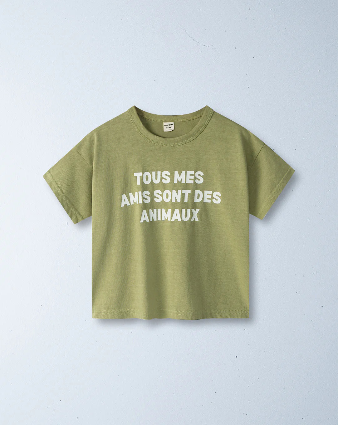 ziggy zaza all my friends are animals tee - olive