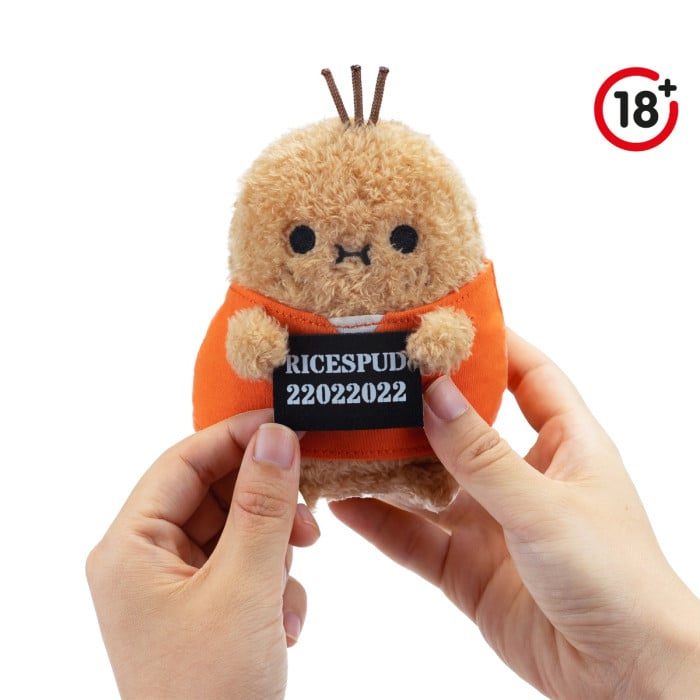 noodoll inmate ricespud mini sitting plush toy