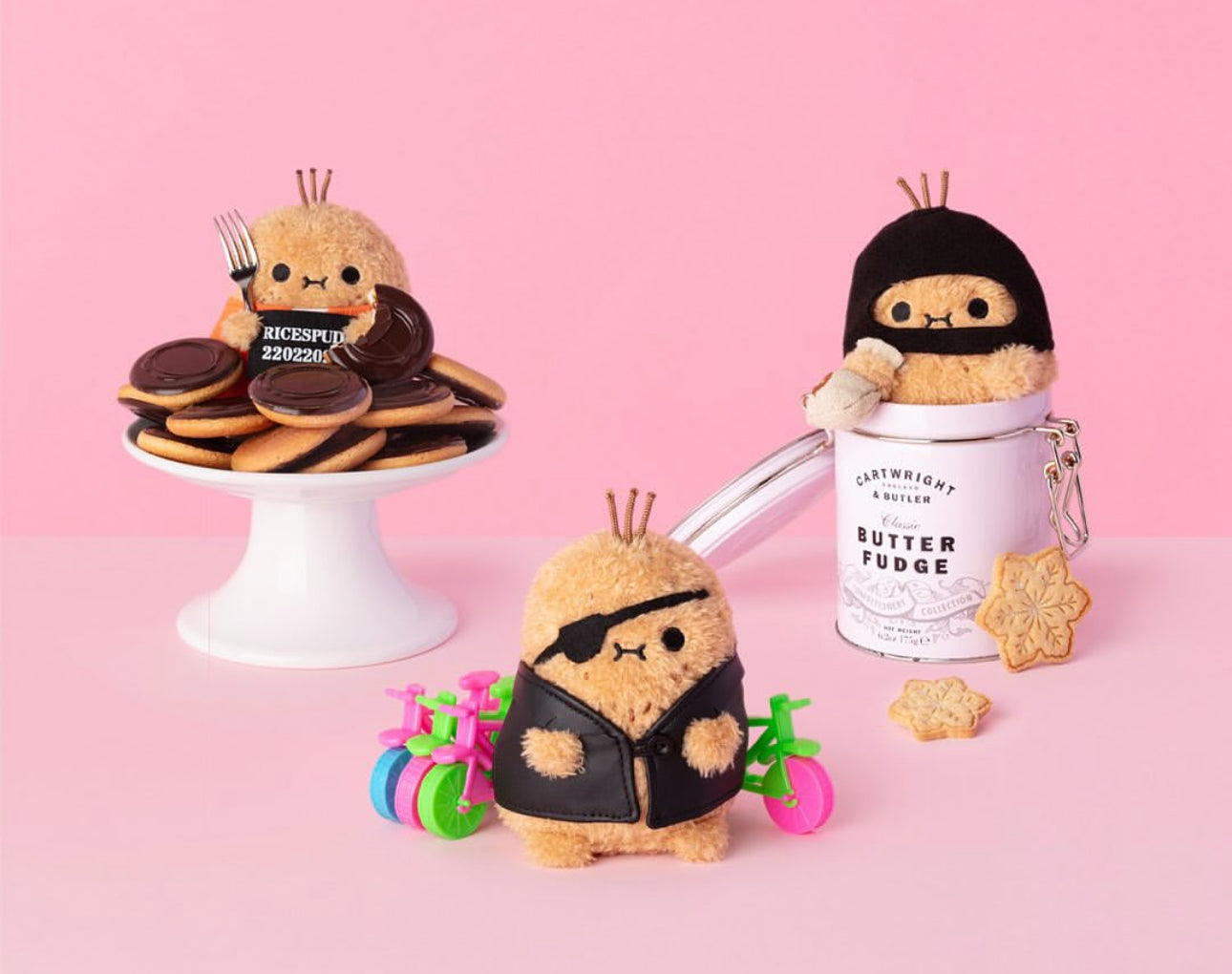 noodoll inmate ricespud mini sitting plush toy