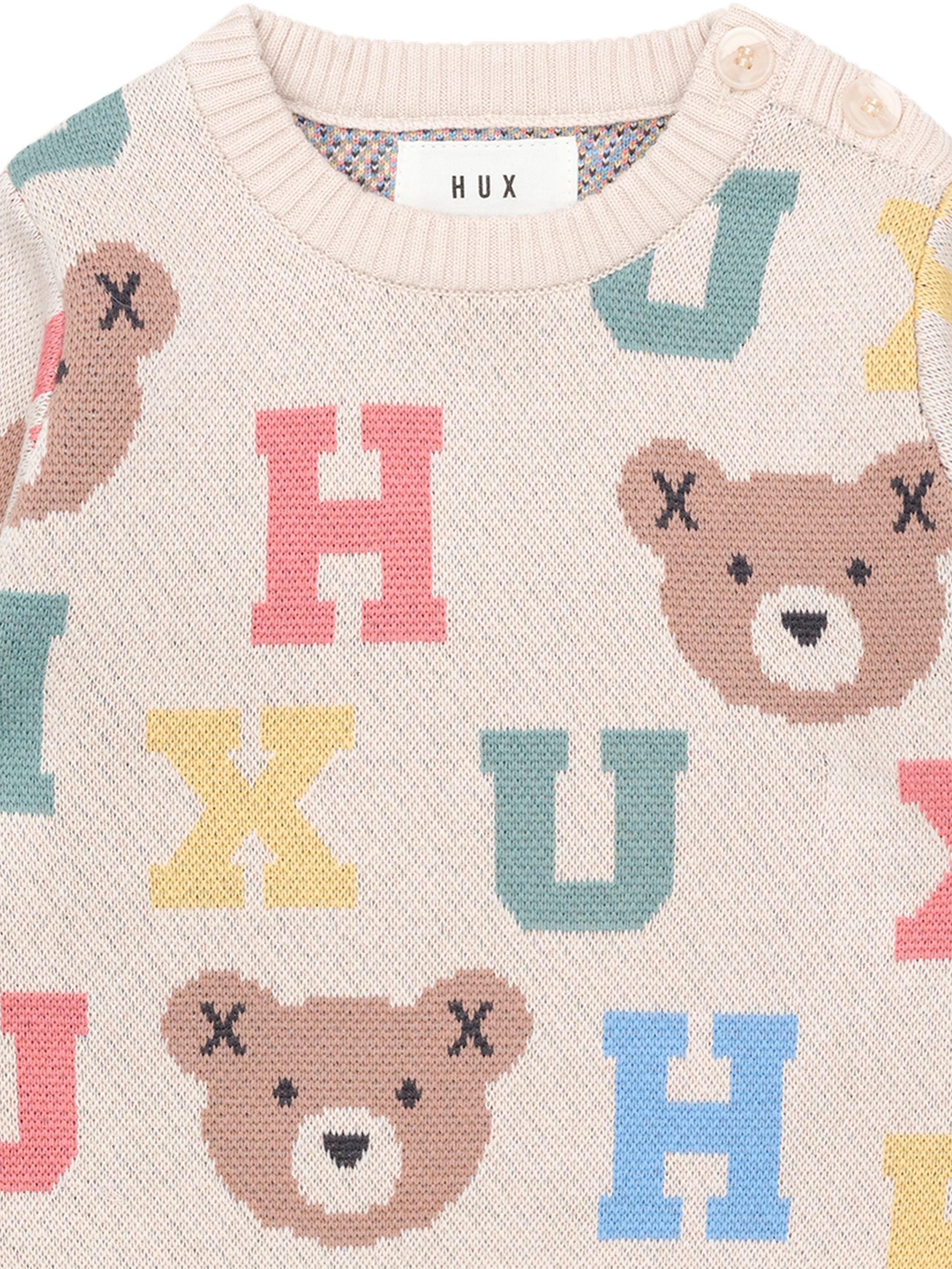 huxbaby hux alphabet knit jumper