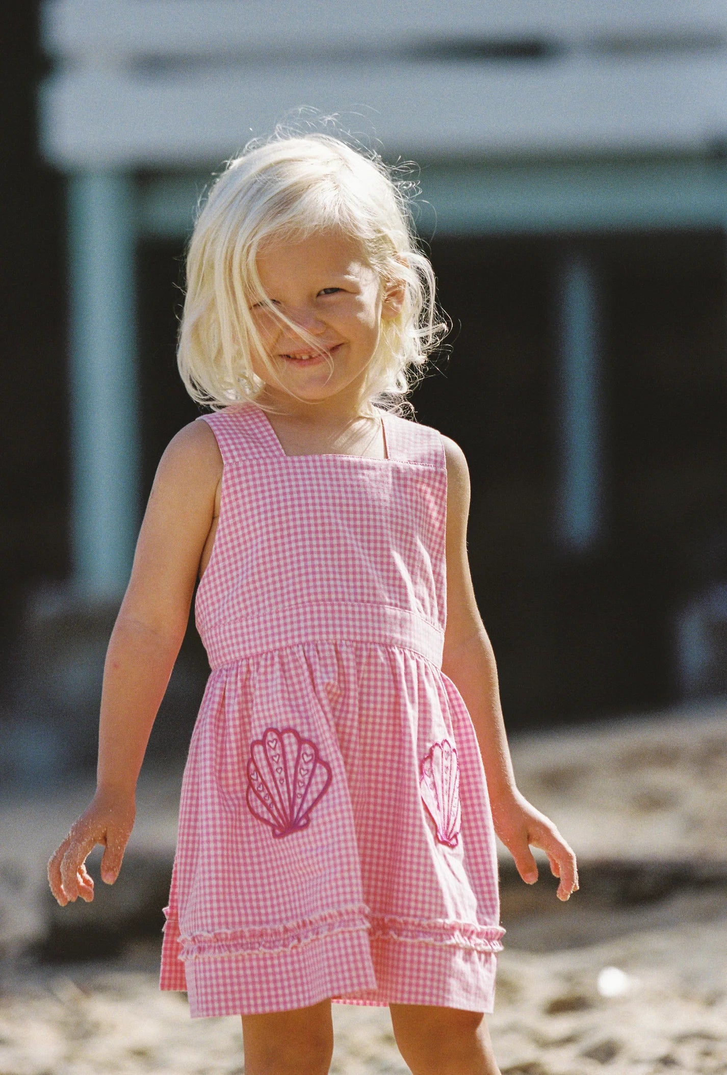 juni jnr coco dress - strawberry gingham