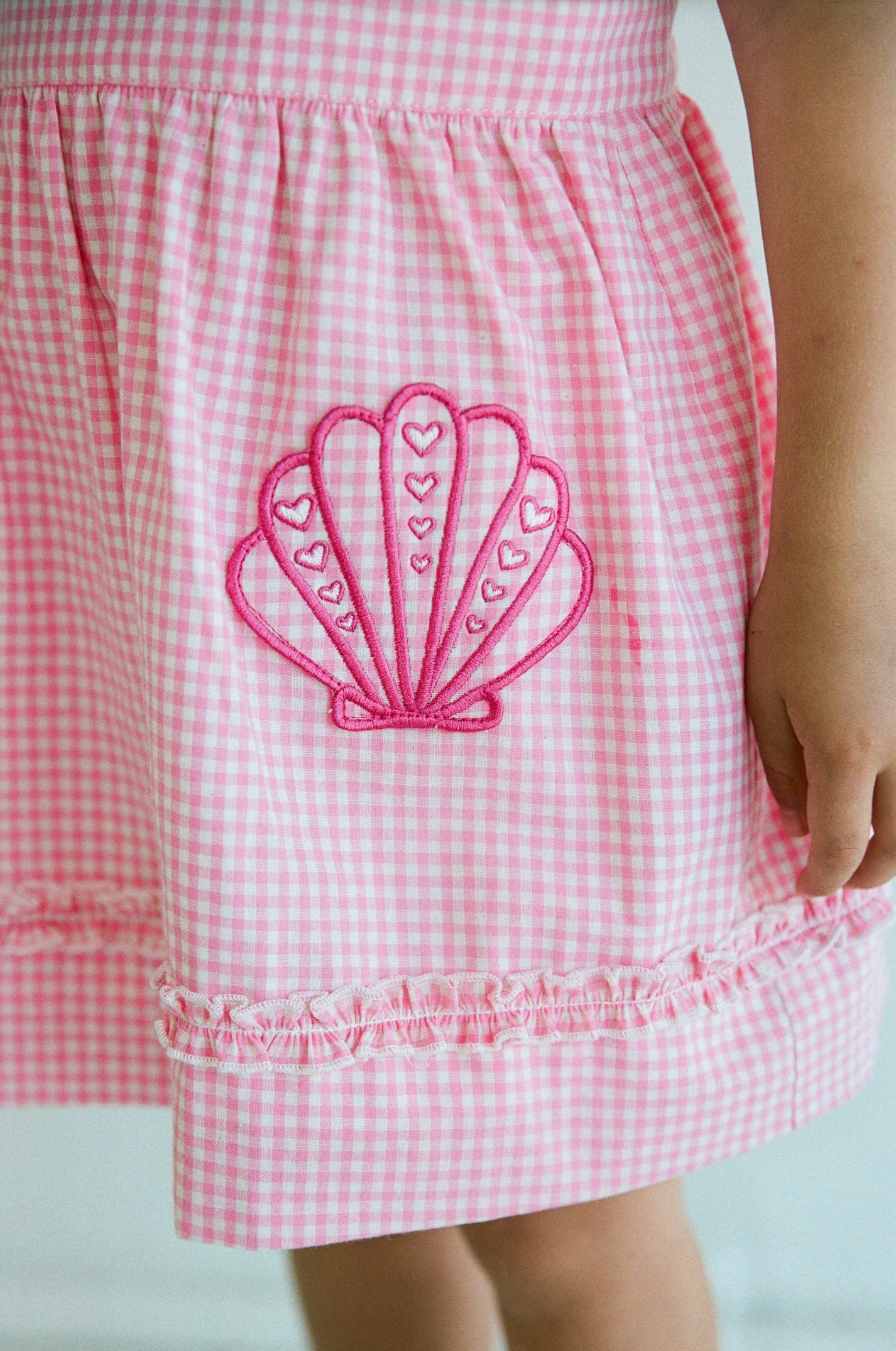juni jnr coco dress - strawberry gingham