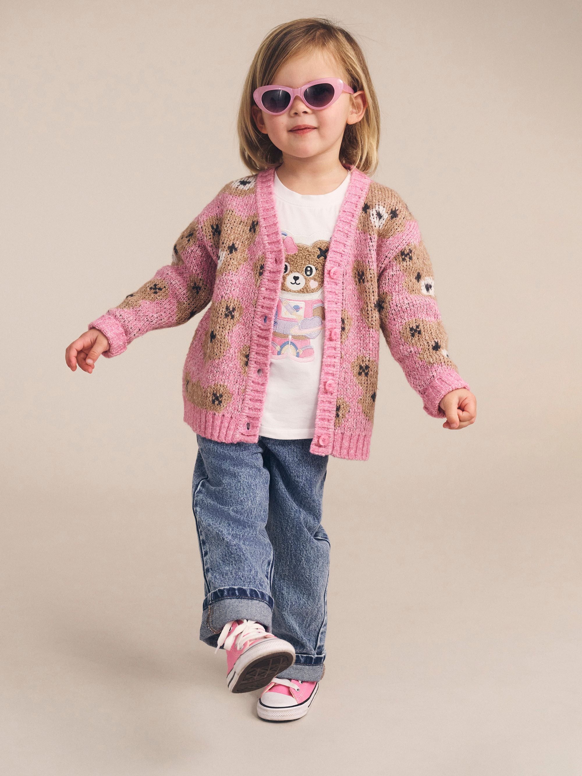 huxbaby peony huxbear knit cardi