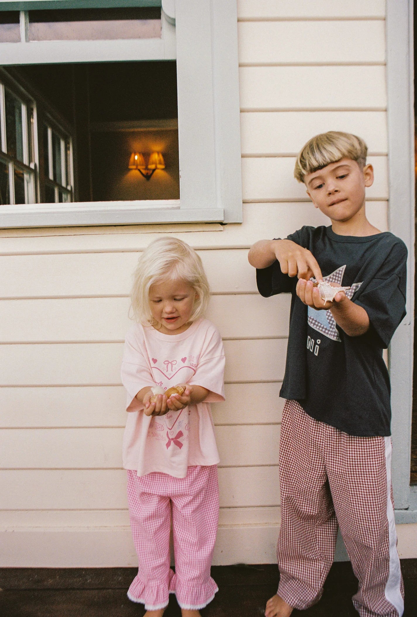 juni jnr sea is calling tee - shell pink