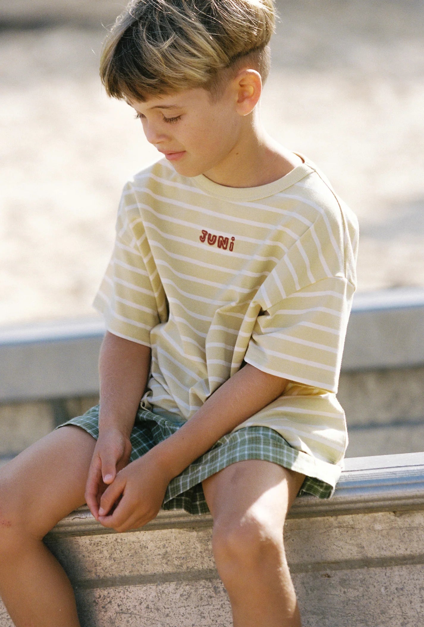 juni jnr zion tee - butter stripe