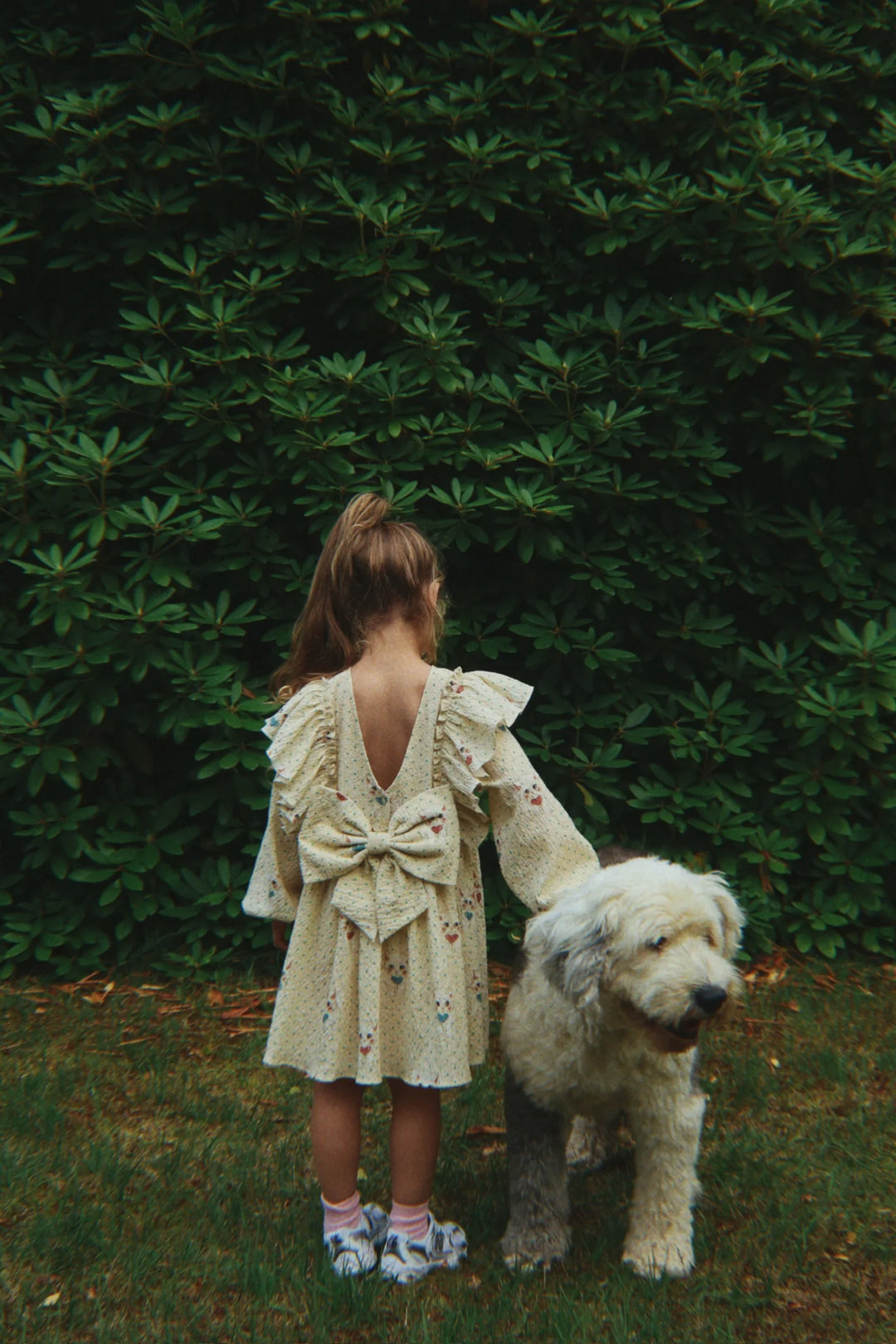 konges slojd elin bow dress - dot miao mist - pre order