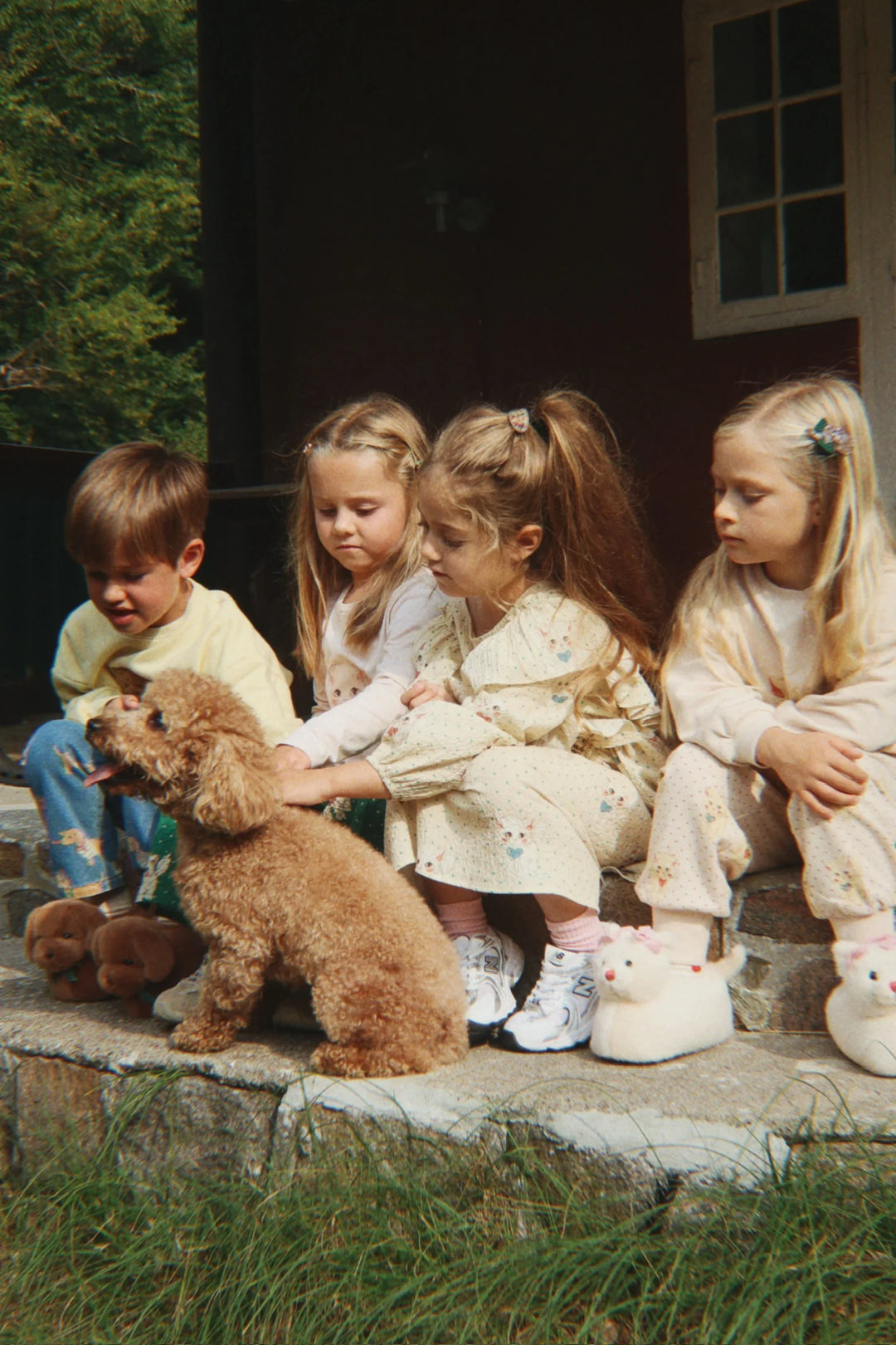 konges slojd elin bow dress - dot miao mist - pre order