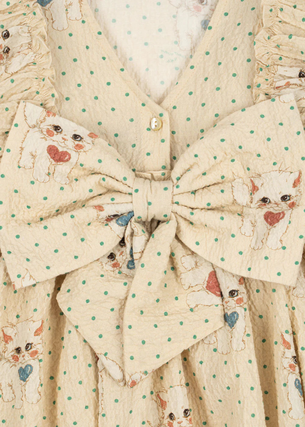 konges slojd elin bow dress - dot miao mist - pre order