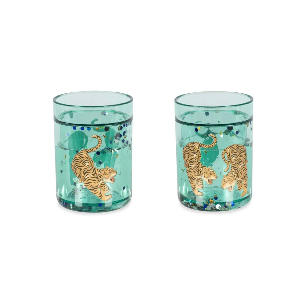 konges slojd 2 pack glitter cups - tiger ruggito (pre order)