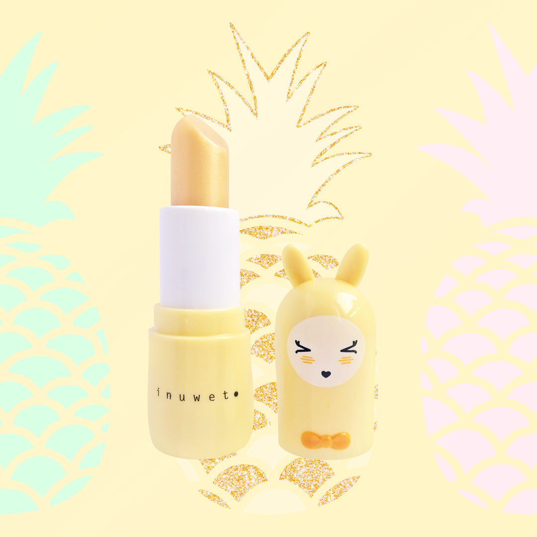 inuwet lip balm - pineapple yellow