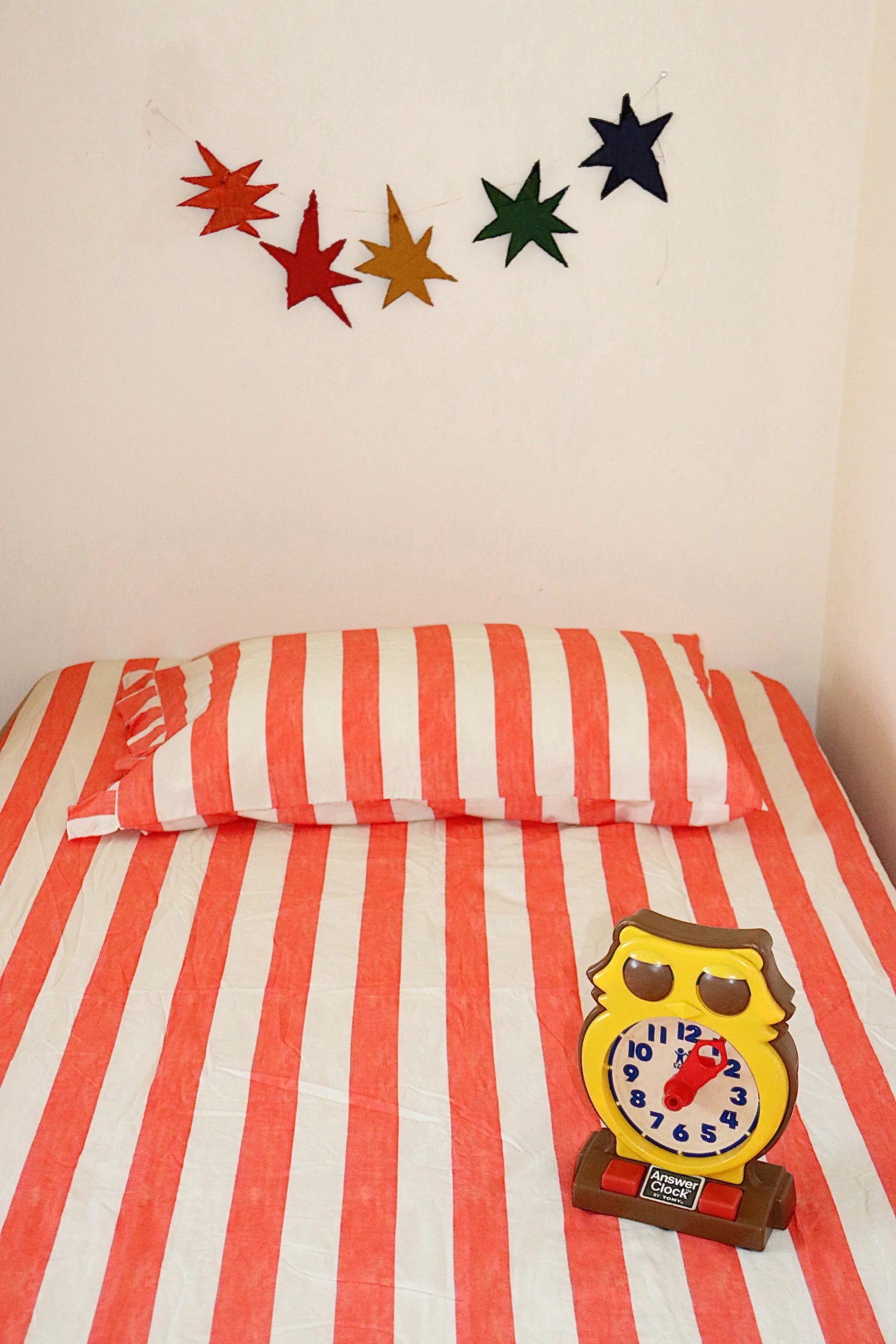 play linen cherry stripe sheet & pillowcase set