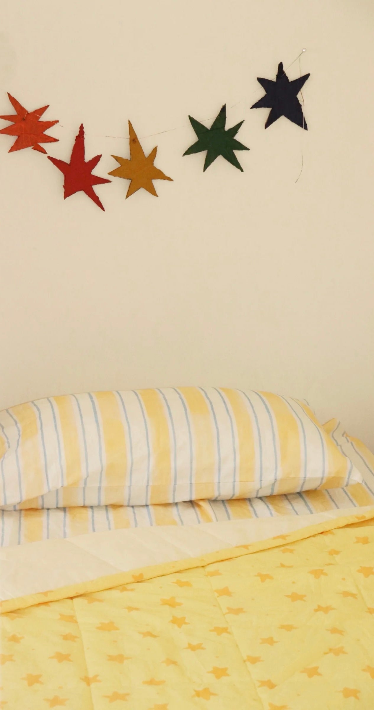 play linen sea stripe sheet & pillowcase set