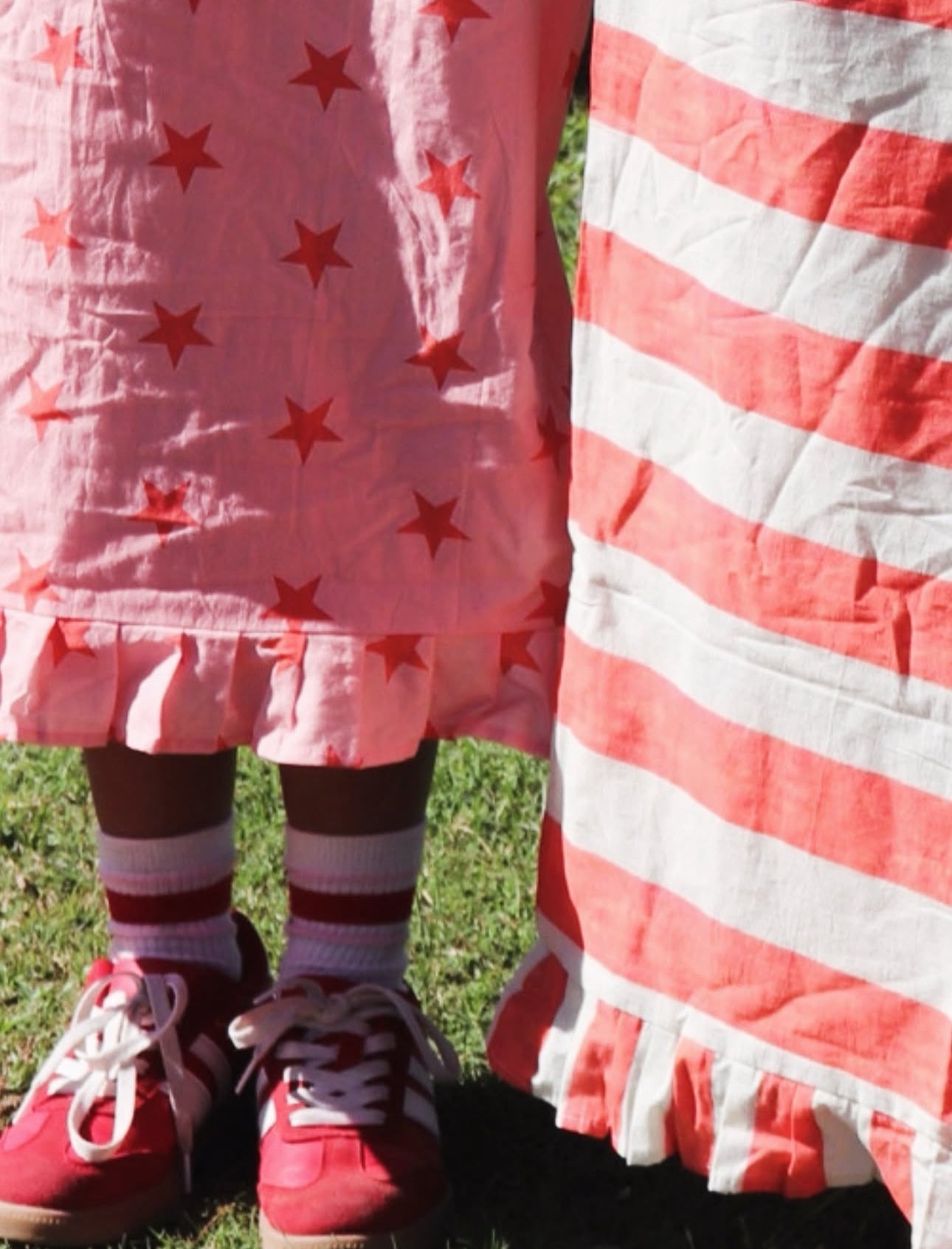 play linen cherry stripe sheet & pillowcase set