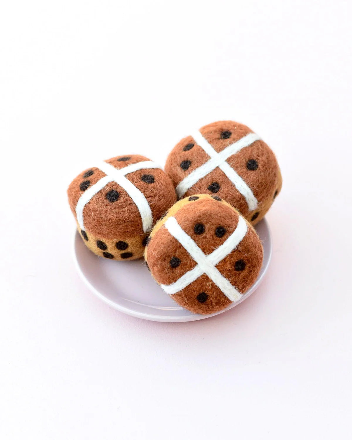 tara treasures felt hot cross buns (set of 3)