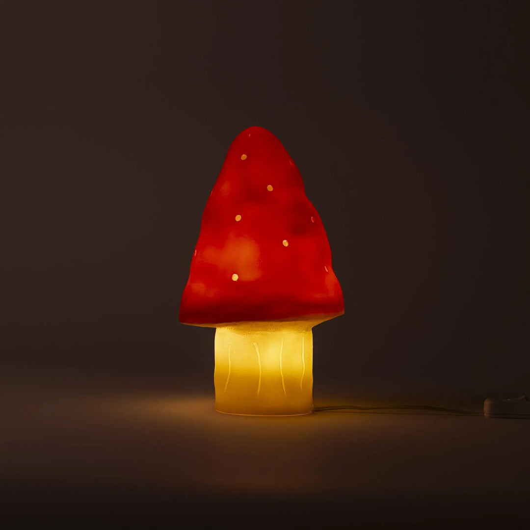 heico by egmont small mushroom lamp - red