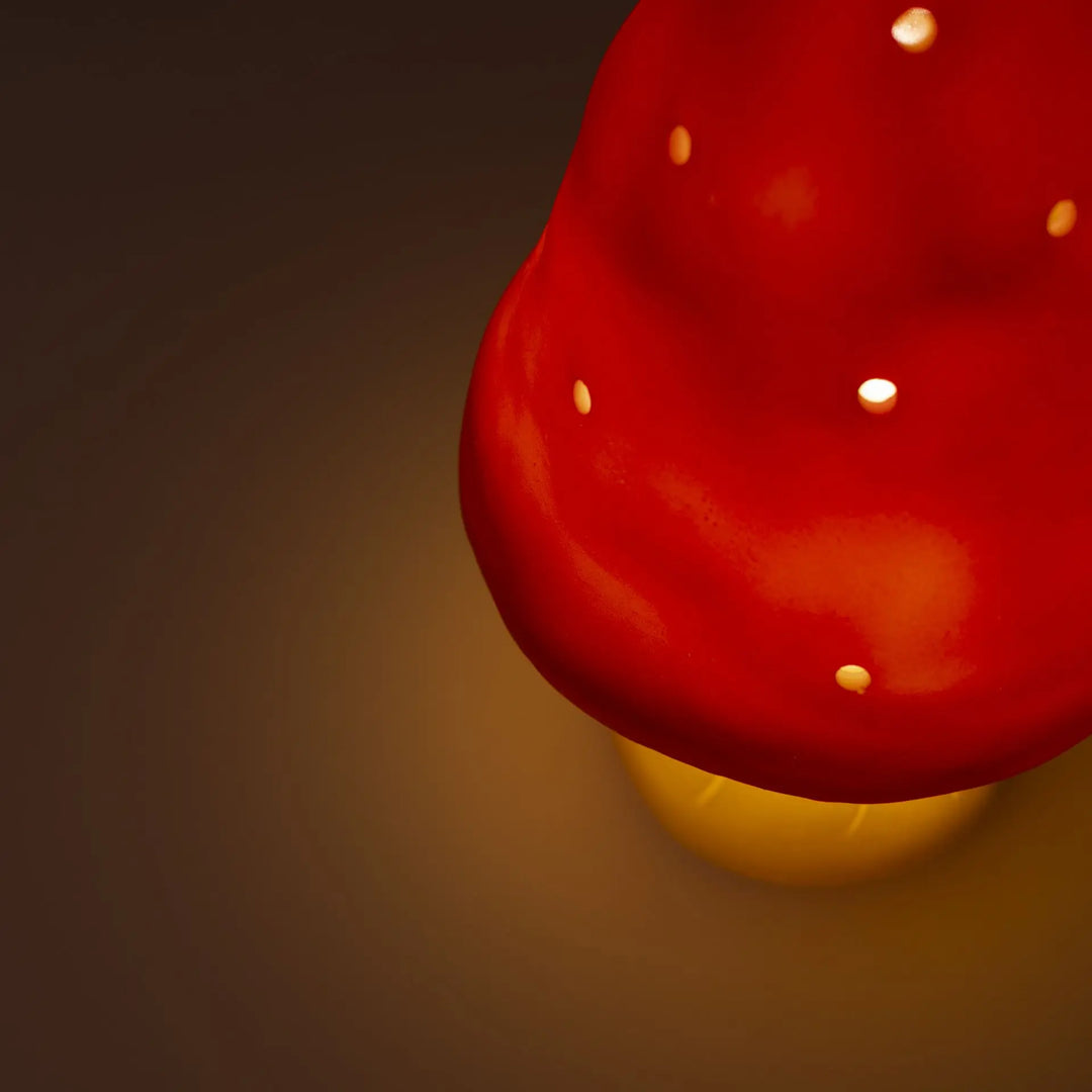 heico by egmont small mushroom lamp - red