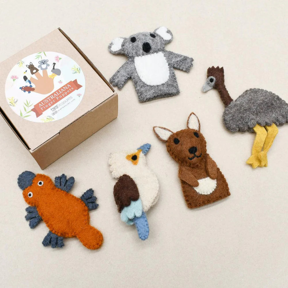 tara treasures australian animals a - finger puppet set