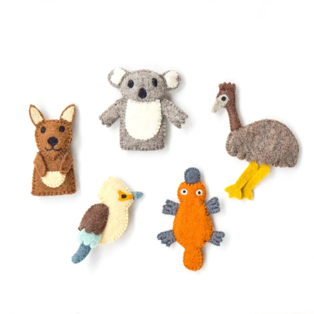 tara treasures australian animals a - finger puppet set