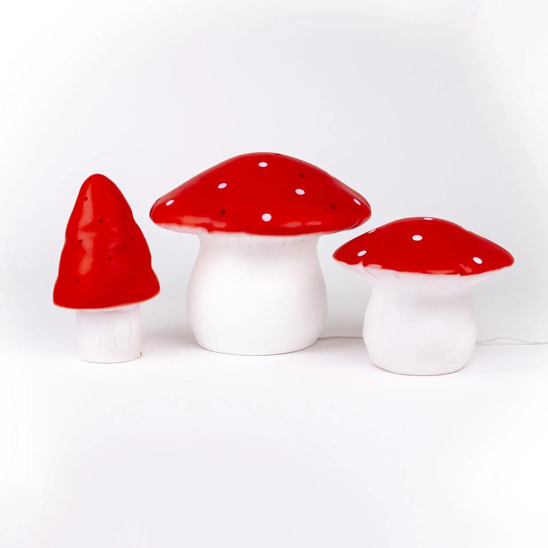 heico by egmont small mushroom lamp - red