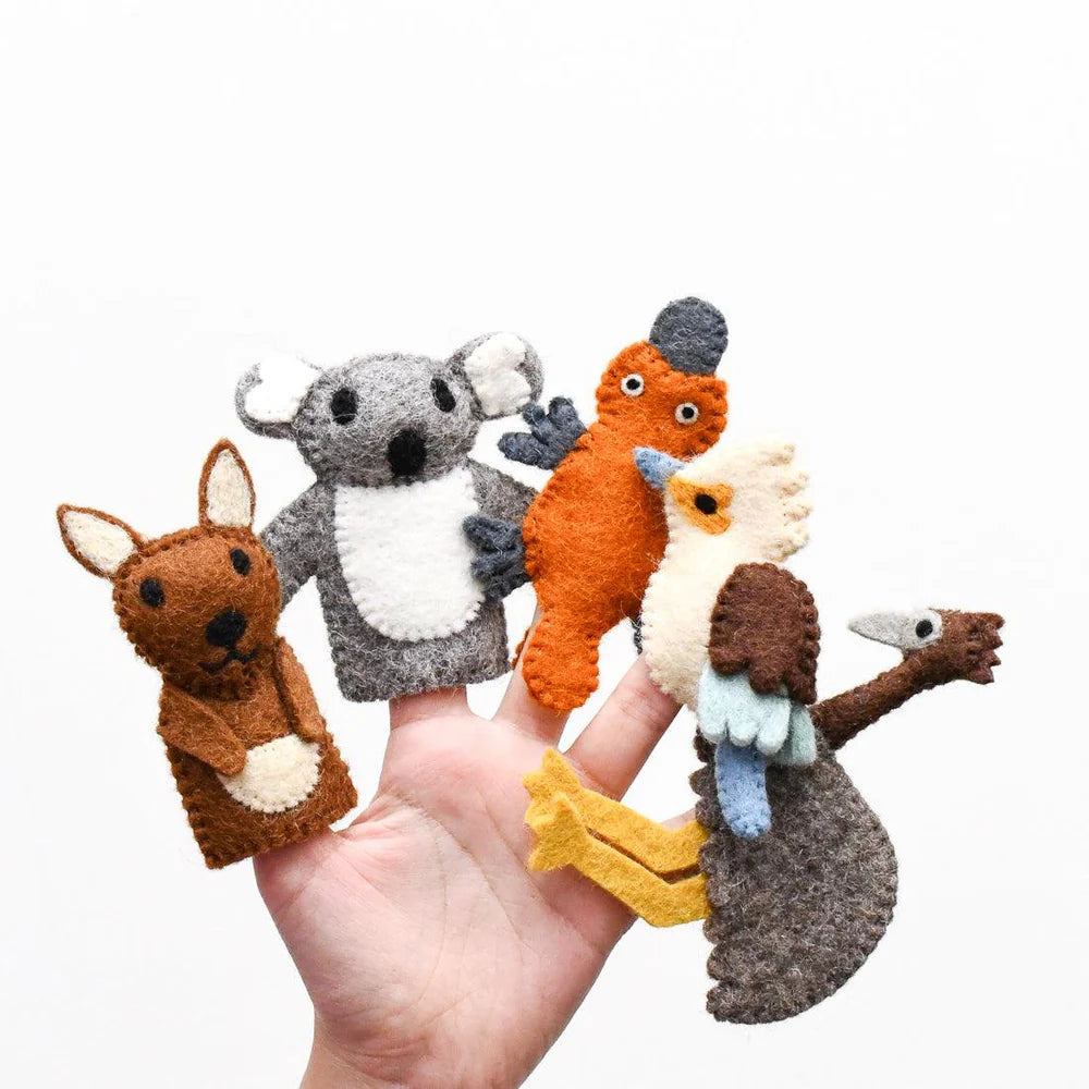 tara treasures australian animals a - finger puppet set