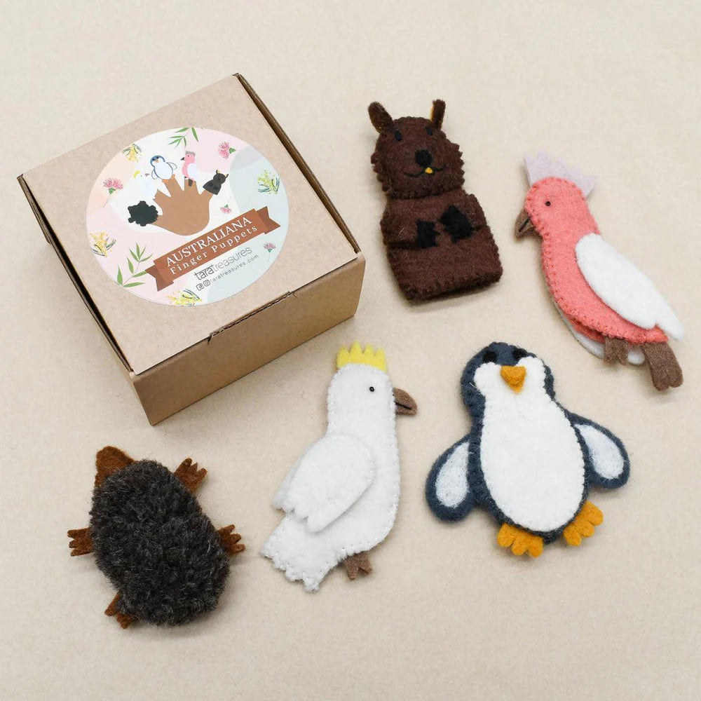 tara treasures australian animals b - finger puppet set