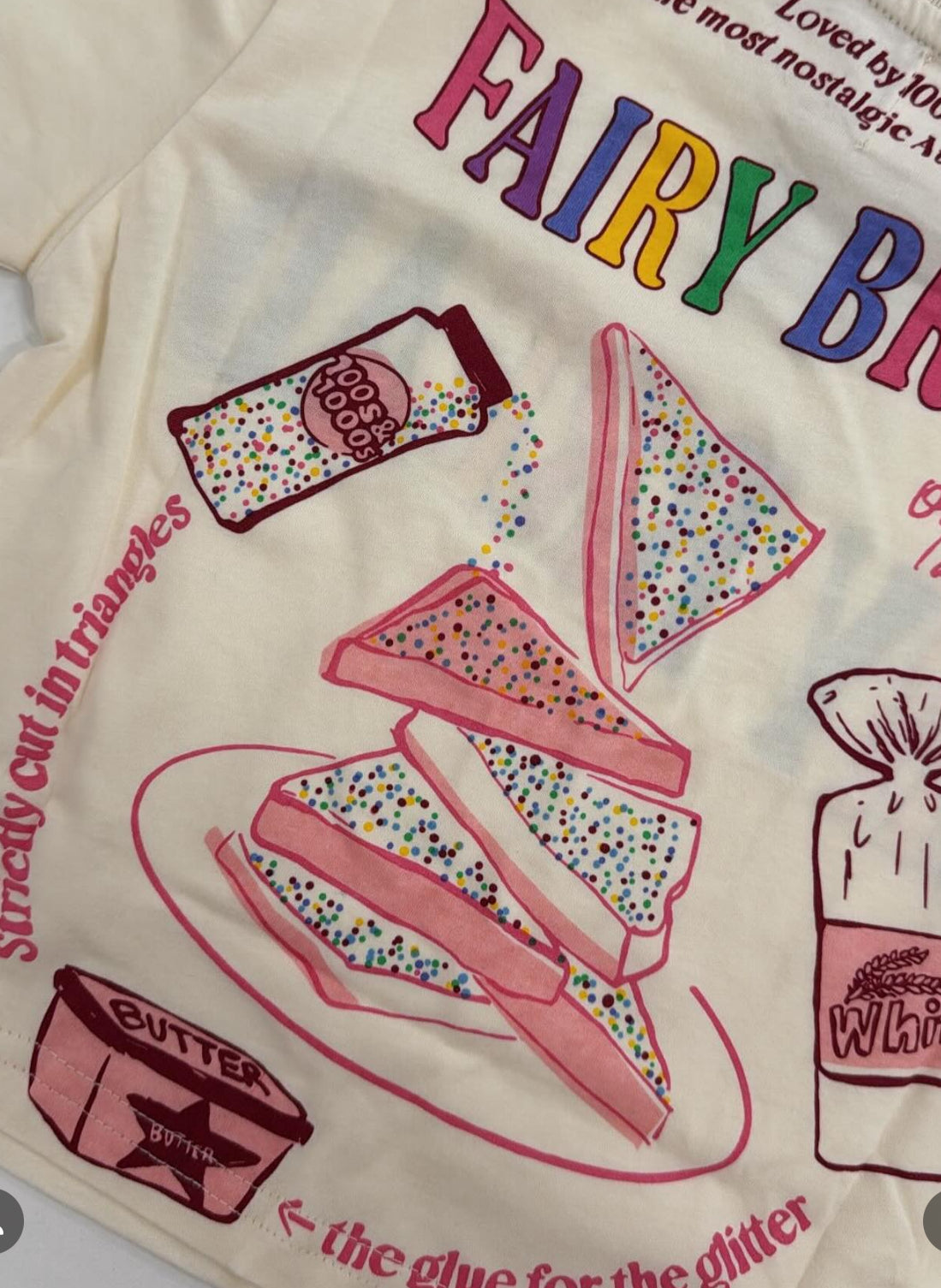 small swim club fairy bread t shirt