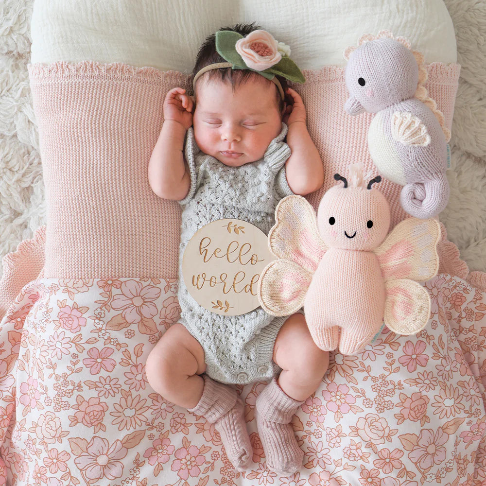 cuddle + kind baby butterfly - petal pink