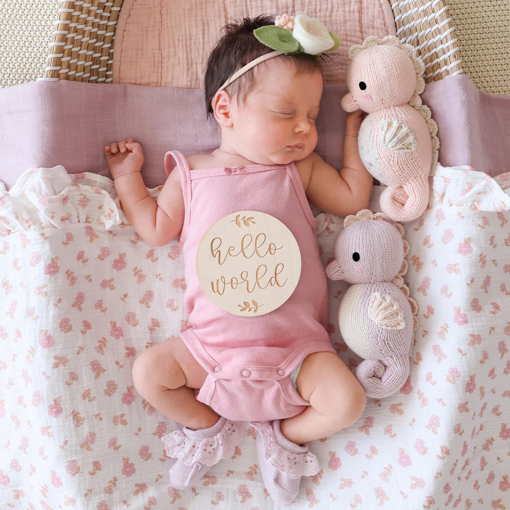 cuddle + kind baby seahorse - powder pink