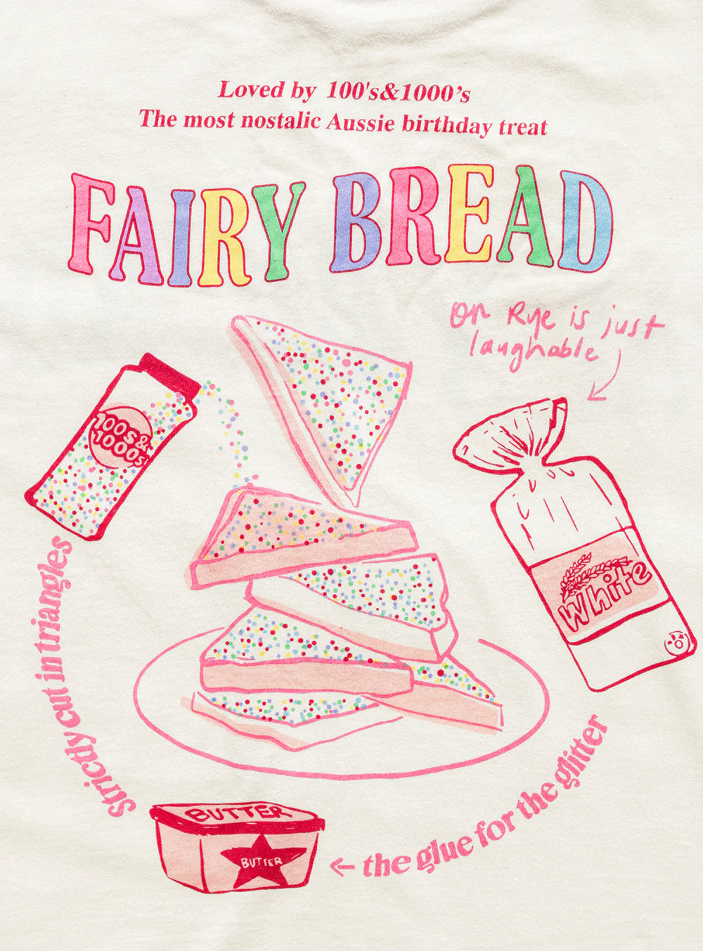 small swim club fairy bread t shirt