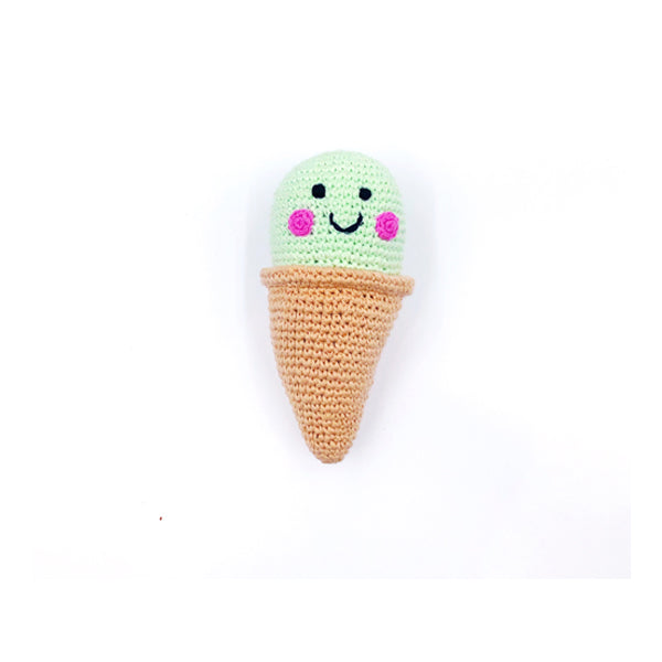 pebble child friendly ice cream rattle - pistachio