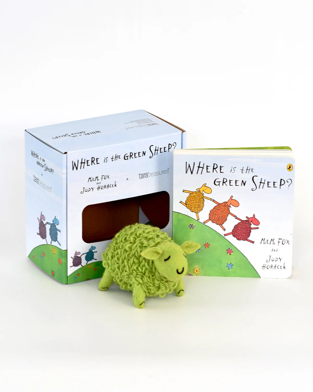 tara treasures where is the green sheep? large green sheep toy & book set (pre order)