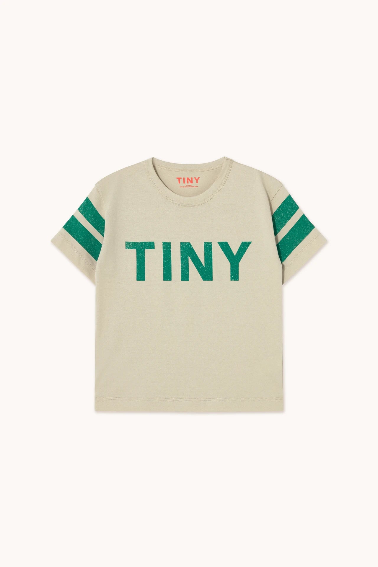 tiny cottons stripes logo tee - dark vanilla