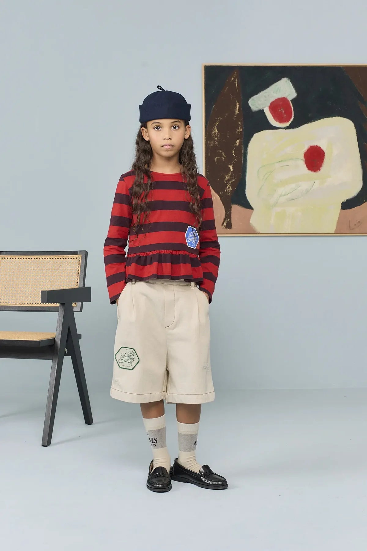 the animals observatory kids snail socks - raw white (pre order)