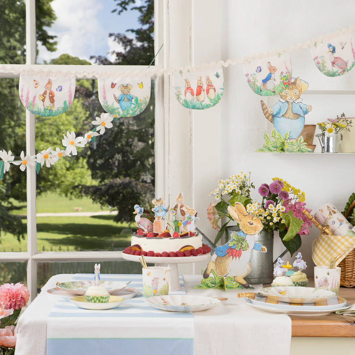 meri meri peter rabbit fabric garland