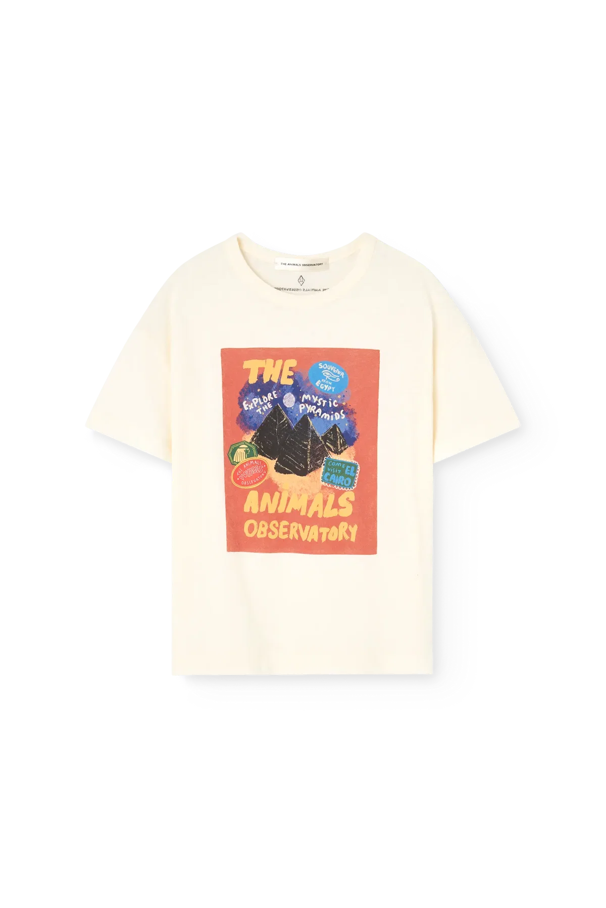 the animals observatory kid dunker t shirt - raw white (pre order)