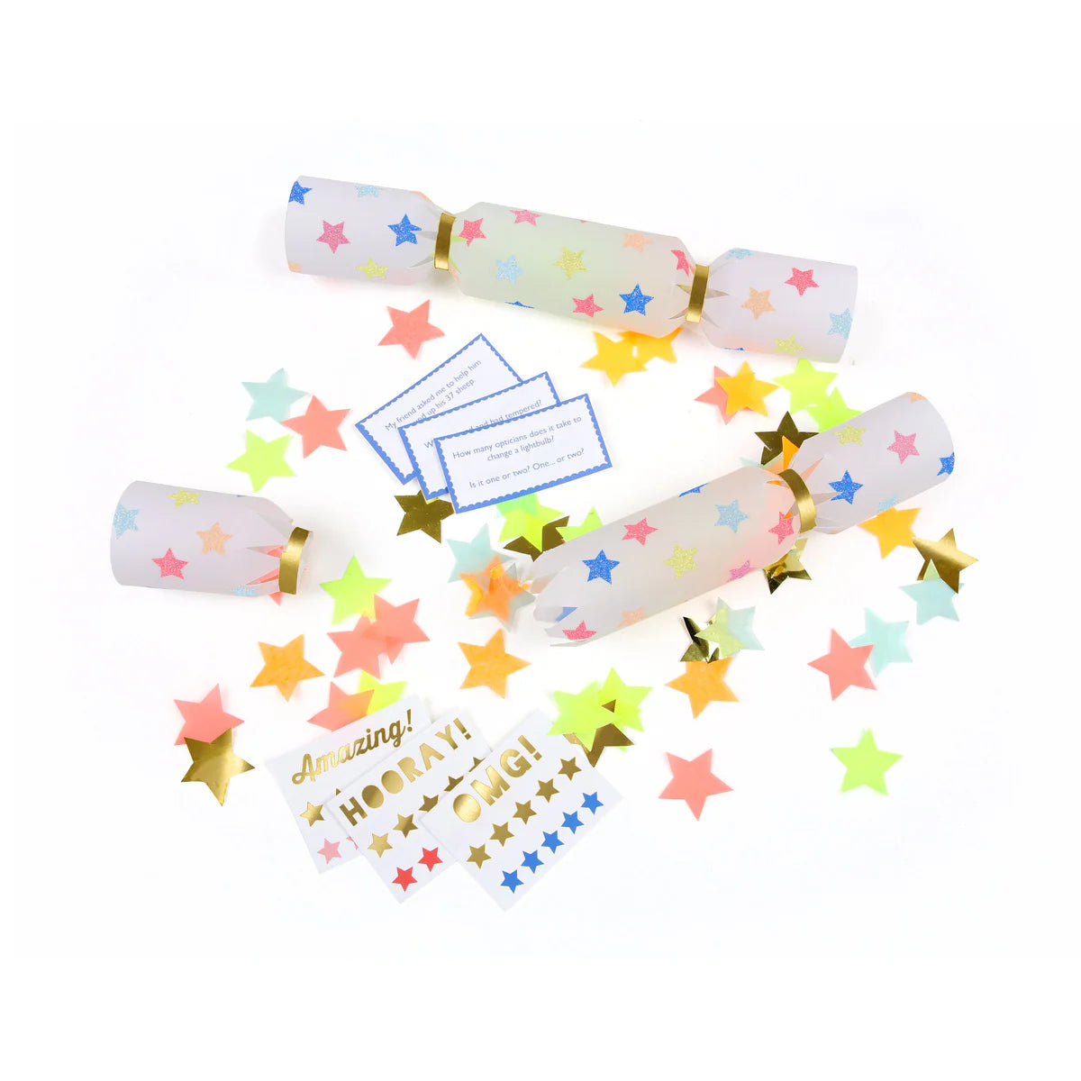 meri meri multicolour star confetti small crackers