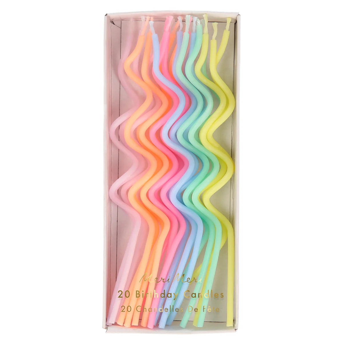 meri meri pastel swirly candles pack of 20