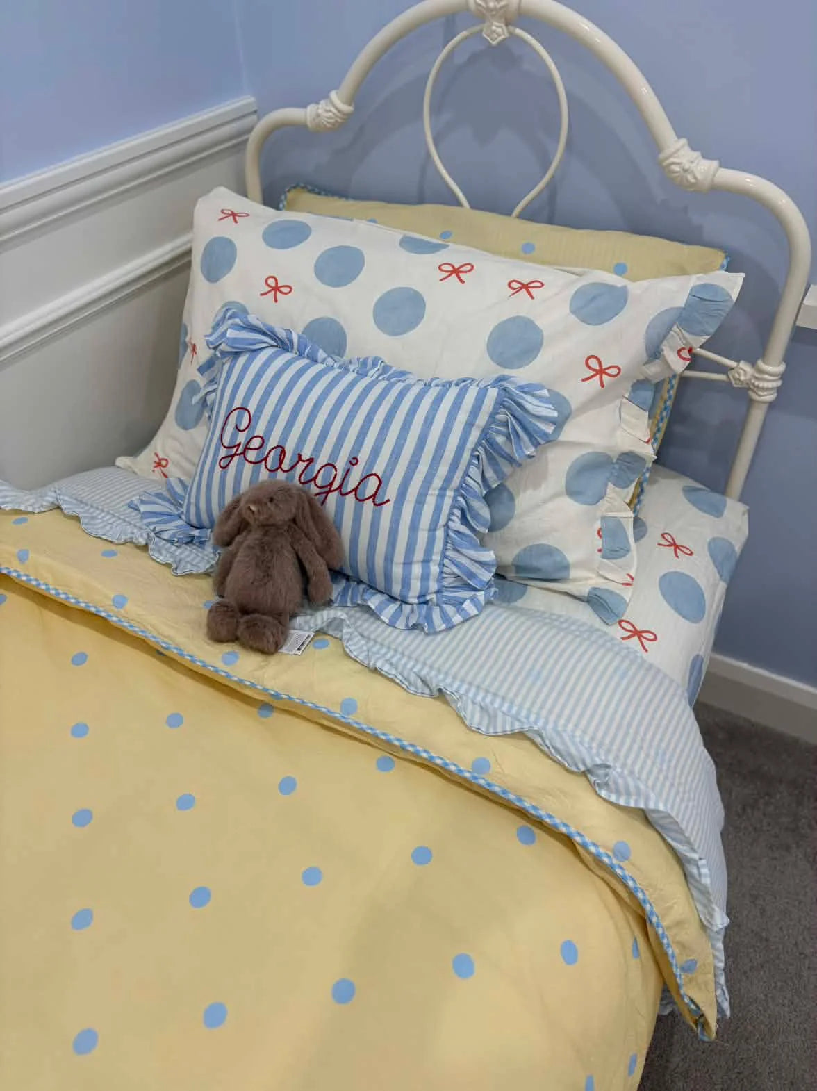 play linen bo peep frill sheet set
