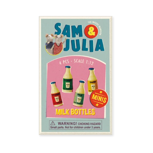 sam & julia minis - milk bottles (4 pcs)